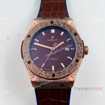 Hublot Classic Fusion Tattoo case Watch Chocolate Dial 42mm